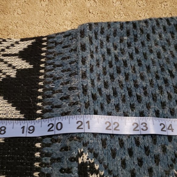 Uniform Code Sweater Long Sleeve Vintage Leather Blue Black Women's L Pre-owned - Picture 7 of 7